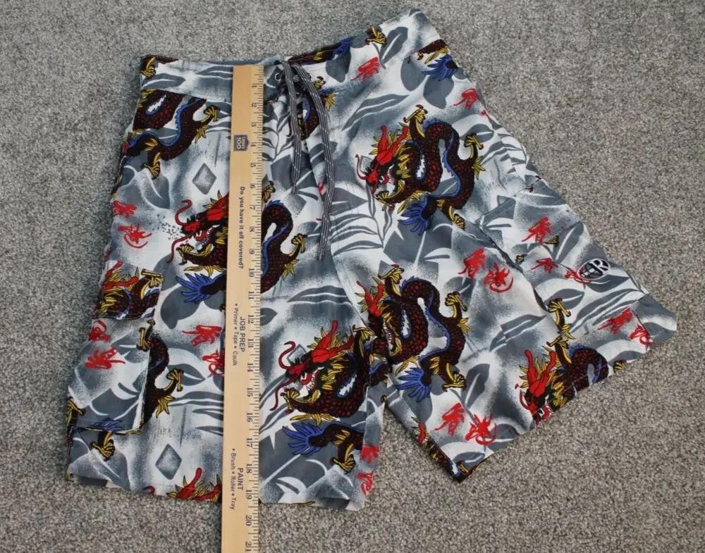 Chinese Dragon Boardshorts Men Medium Asian Lucky Fortune Surf Swim Trunks